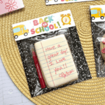 Back to school fold over topper with cookie