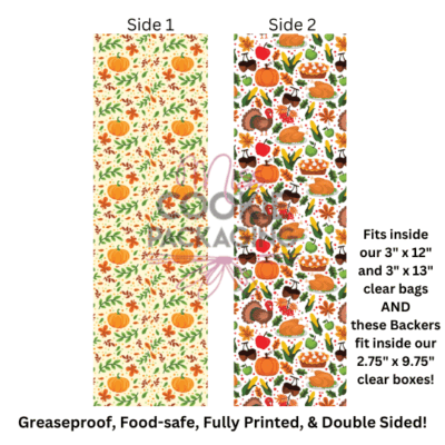 Greaseproof Backer cute thanksgiving dinner
