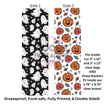 Greaseproof Backer pumpkin ghost sketches