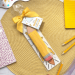 Greaseproof Backer - Pencil Rocket Ship - 9.5" x 2.625" (for 3" x 12" and 3" x 13" Clear Bag) - Image 5