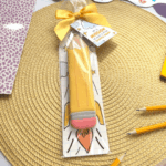 Greaseproof Backer - Pencil Rocket Ship - 9.5" x 2.625" (for 3" x 12" and 3" x 13" Clear Bag) - Image 4