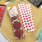 apples pencils welcome back tall backer with cookies