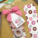 Greaseproof Backer - Donuts Coffee - 9.5” x 2.625” (for 3” x 12” Clear Bag) - Image 4