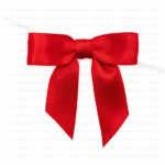 red satin bow front