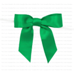 satin emerald bow front