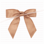 satin natural bow back