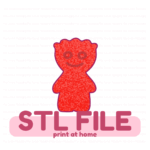 STL FILE - Digital ONLY - Mini Sour Gummy Kid - 2.5" tall x 1.5" wide Cookie Cutter