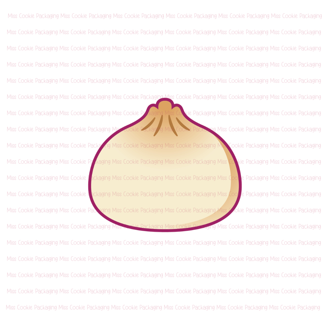 2 mini dumpling Mini Dumpling Cookie Cutter • 1.75" tall x 2" wide - Image 1