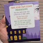 Fold-Over Topper/Backer - Haunted House Paint Your Own Cookie Instructions - Set of 25 - Image 2
