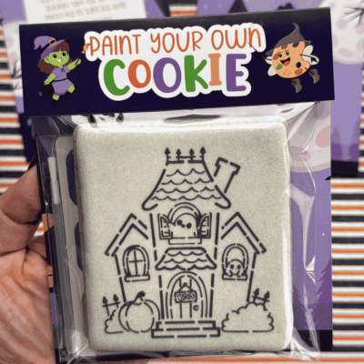 PYO cookie topper with stenciled cookie