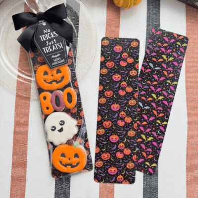 neon halloween tall backers with cookies