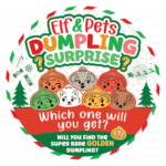 ELF Dumpling Surprise - 1 Printed Sheet - 6 Circle Stickers - 3" wide x 3" tall - Image 3