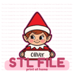 STL FILE - Digital ONLY - Boy Elf 1 Personalized Cookie Cutter - 4" tall x 3" wide
