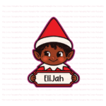 Boy Elf Personalized Cookie Cutter - 4" tall x 3" wide - Image 2