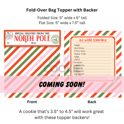 North Pole Elf fold over topper