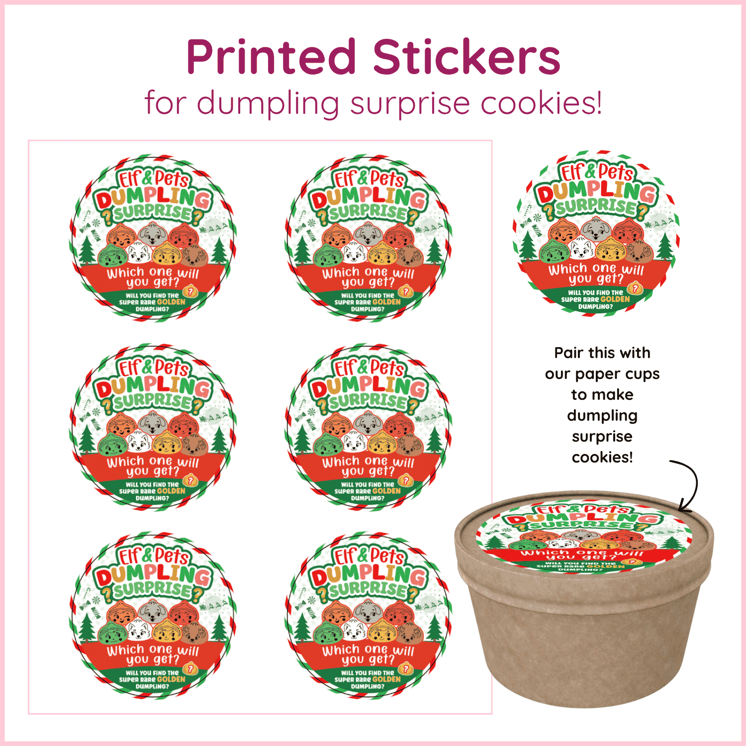 elf dumpling surprise stickers elf dumpling surprise stickers